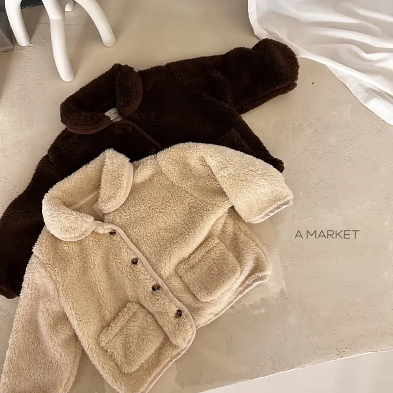 A-Market - Korean Children Fashion - #Kfashion4kids - Collar Fleece Jumper - 2
