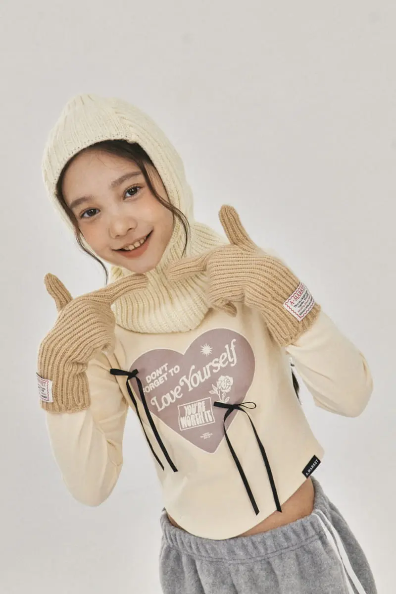 A-Market - Korean Children Fashion - #designkidswear - Ribbon Crop Tee - 10