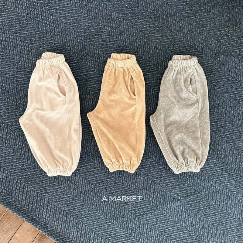 A-Market - Korean Children Fashion - #fashionkids - Fleece Rib Pants - 2
