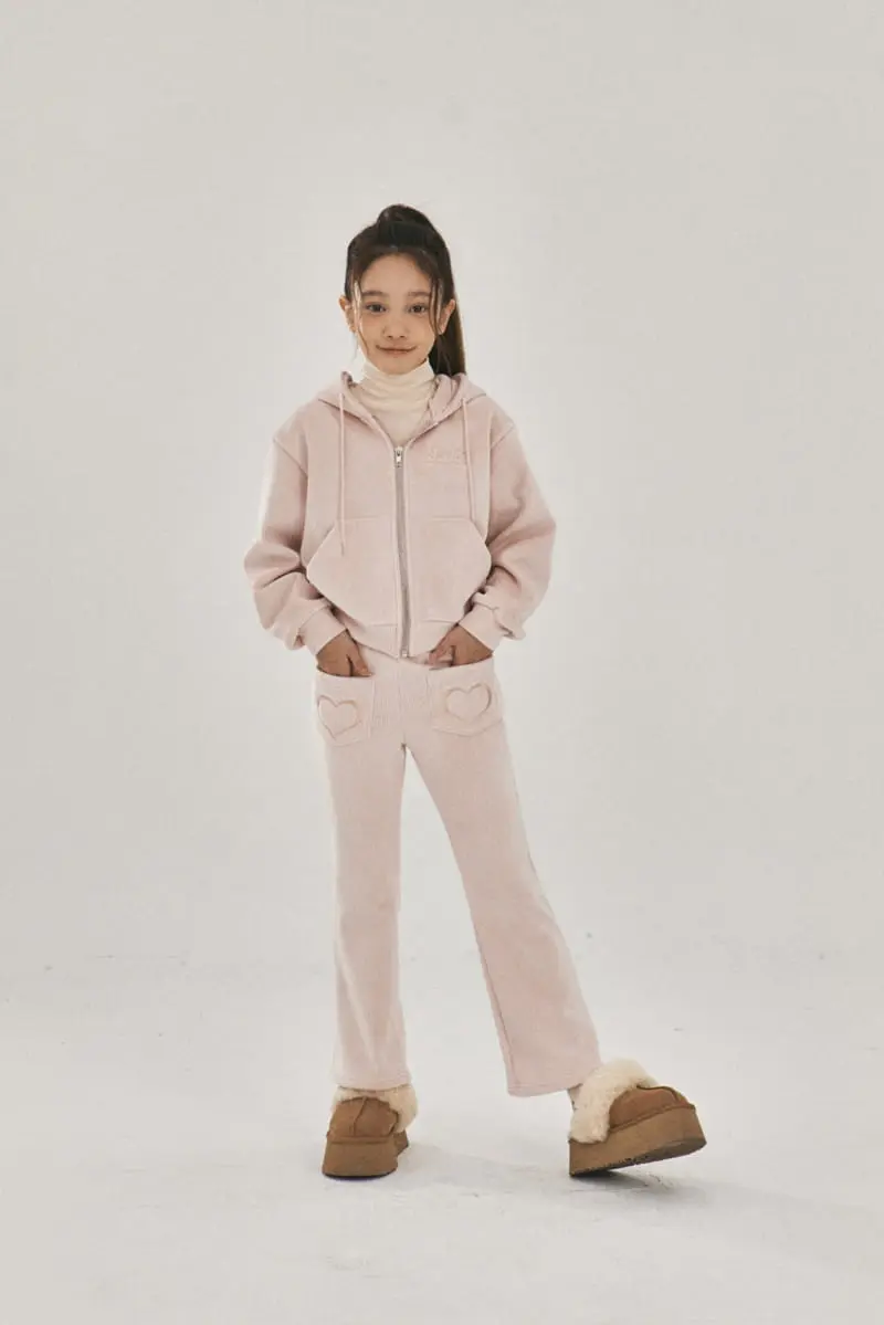 A-Market - Korean Children Fashion - #kidsstore - Heart Velvet Pants - 6