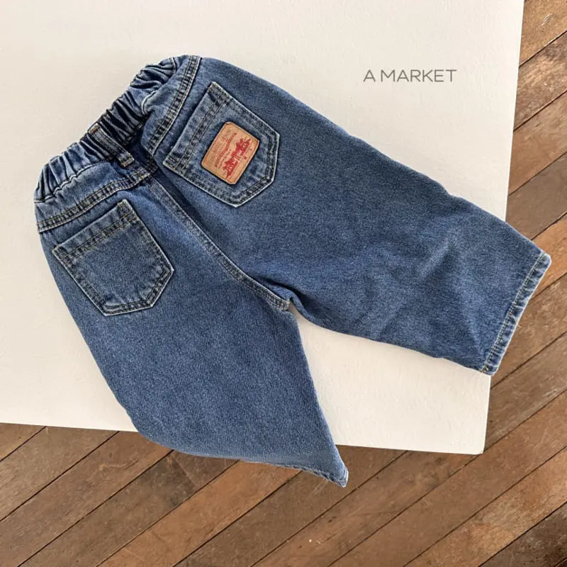 A-Market - Korean Children Fashion - #kidzfashiontrend - Denim Cozy Pants - 2
