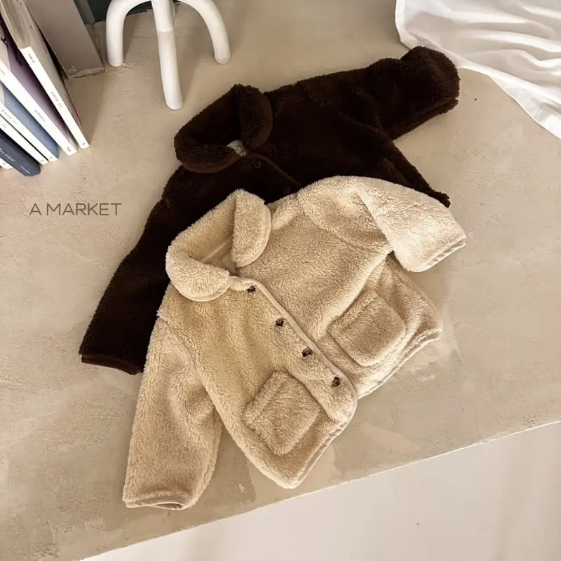 A-Market - Korean Children Fashion - #kidzfashiontrend - Collar Fleece Jumper