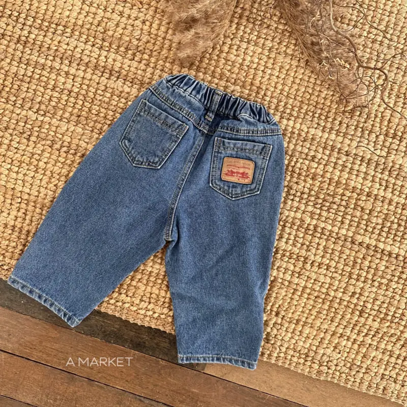 A-Market - Korean Children Fashion - #magicofchildhood - Denim Cozy Pants - 5