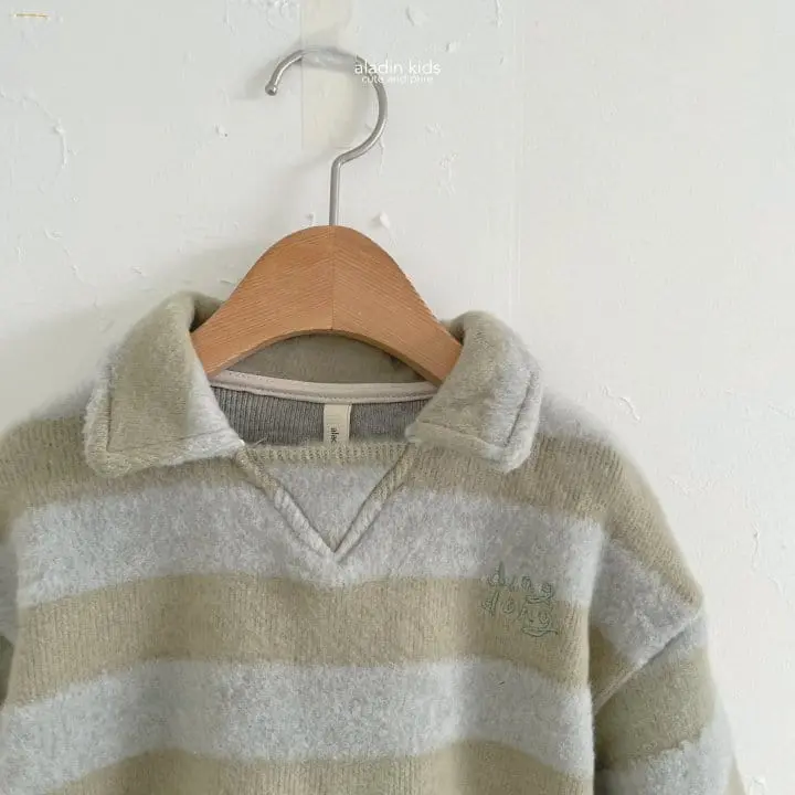Aladin - Korean Children Fashion - #childofig - Ding Dong Knit Collar Sweatshirt - 3