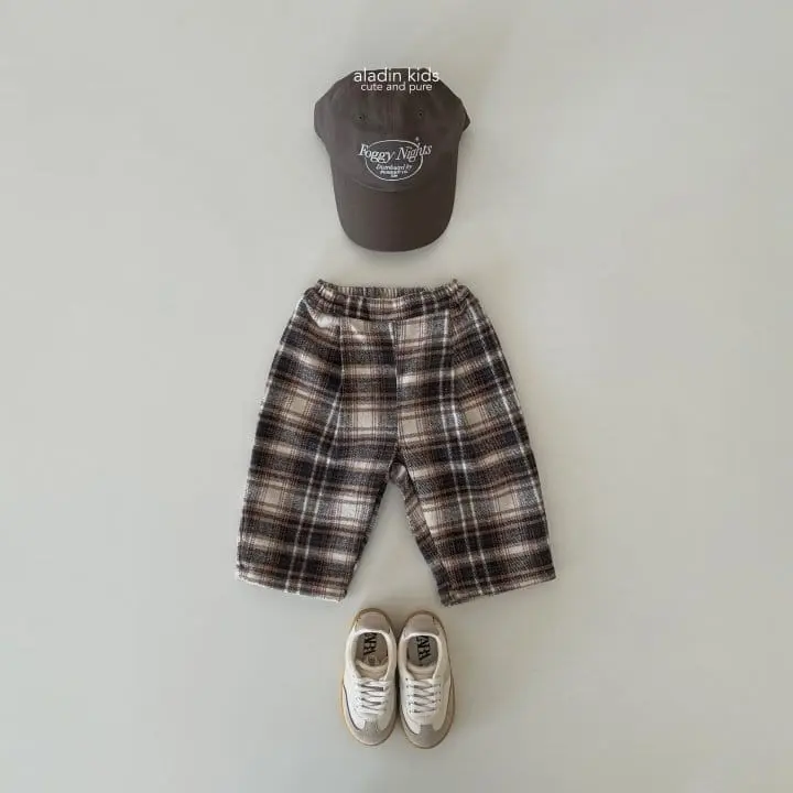 Aladin - Korean Children Fashion - #discoveringself - Mongle Check Wrinkle Pants - 2