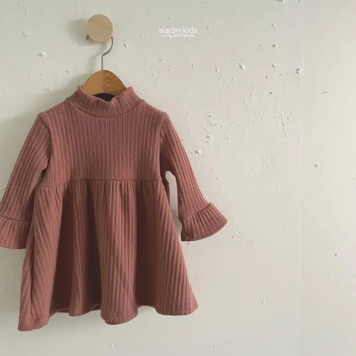 Aladin - Korean Children Fashion - #prettylittlegirls - Long Sleeves Rib One-piece - 7
