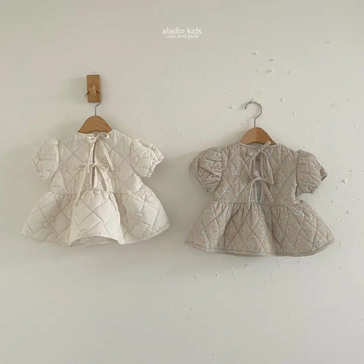 Aladin - Korean Children Fashion - #todddlerfashion - Puff Ribbon Flower Blouse