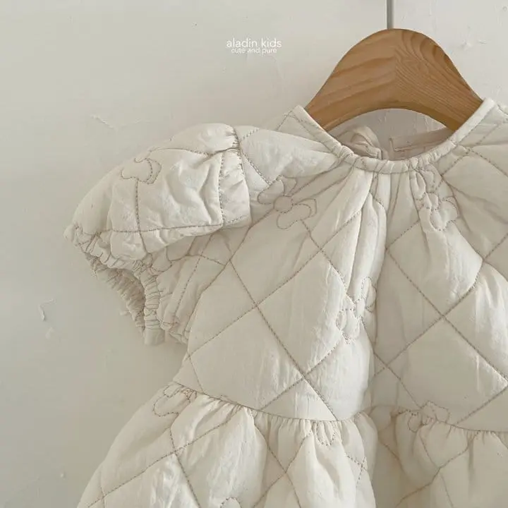 Aladin - Korean Children Fashion - #toddlerclothing - Puff Ribbon Flower Blouse - 2