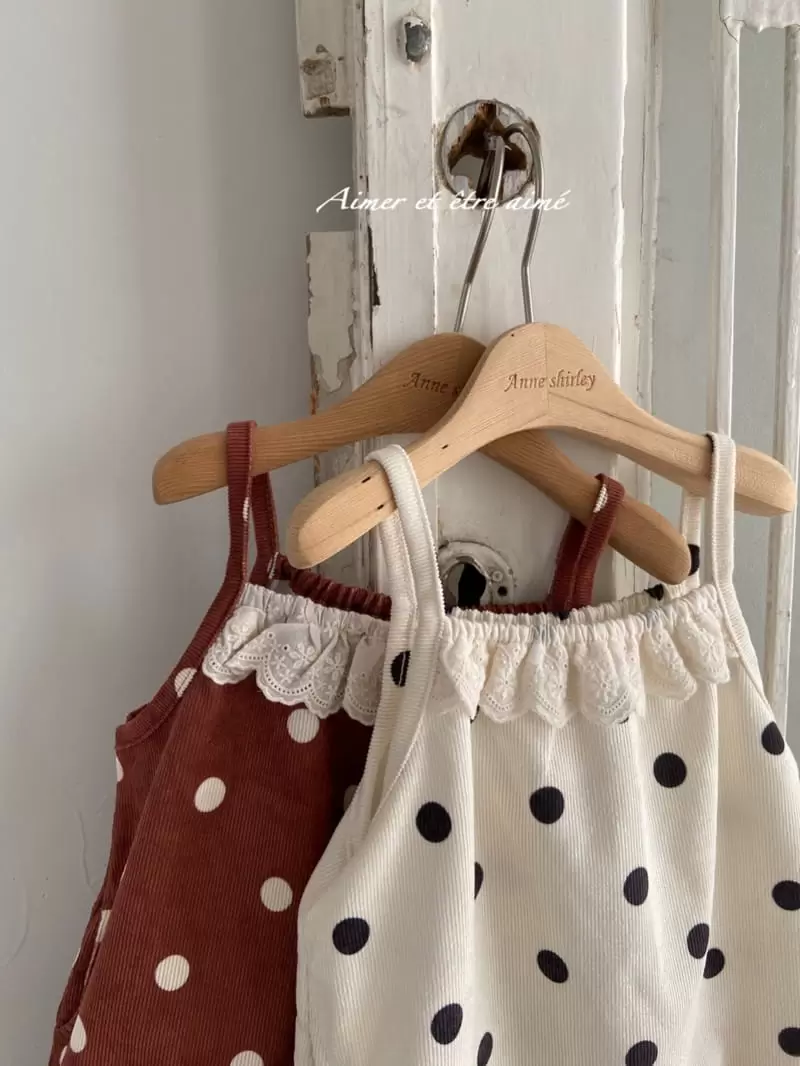 Anne Shirley - Korean Baby Fashion - #babyfever - Dot Dungareed Bodysuit - 5