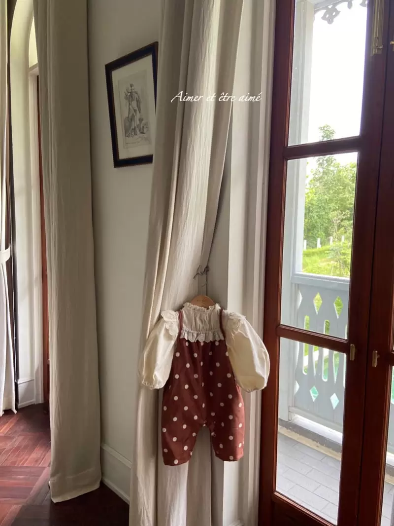Anne Shirley - Korean Baby Fashion - #babyoutfit - Dot Dungareed Bodysuit - 10