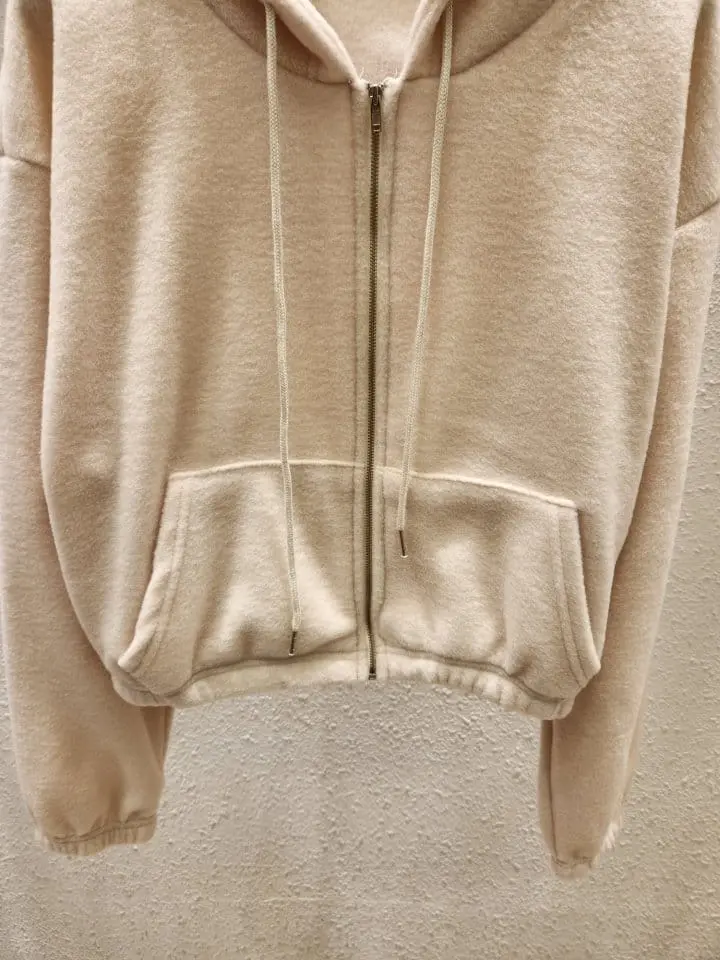 Another Plan - Korean Women Fashion - #momslook - Fleece Hoody ZIP-up - 2