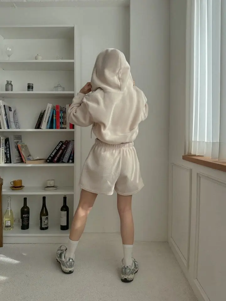 Another Plan - Korean Women Fashion - #momslook - Fleece Shorts SET - 5