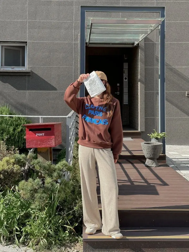 Another Plan - Korean Women Fashion - #momslook - Clos Paris Sweatshirt - 7