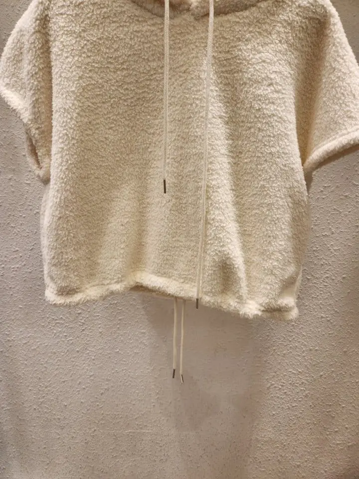 Another Plan - Korean Women Fashion - #momslook - Boa Hoody Vest - 2