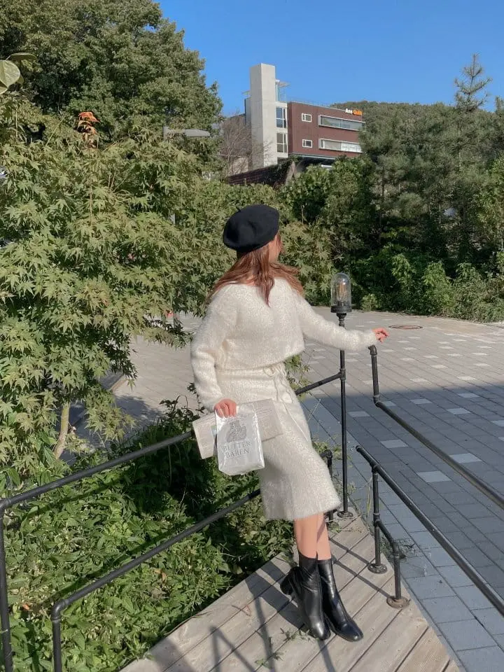 Another Plan - Korean Women Fashion - #momslook - H1135 Crop Skirt SET - 11