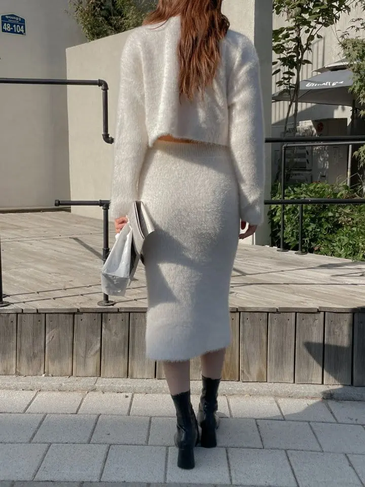 Another Plan - Korean Women Fashion - #momslook - H1135 Crop Skirt SET - 5