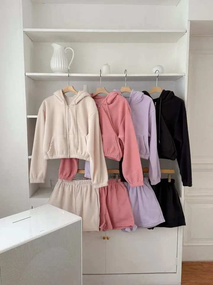 Another Plan - Korean Women Fashion - #womensfashion - Fleece Shorts SET - 10