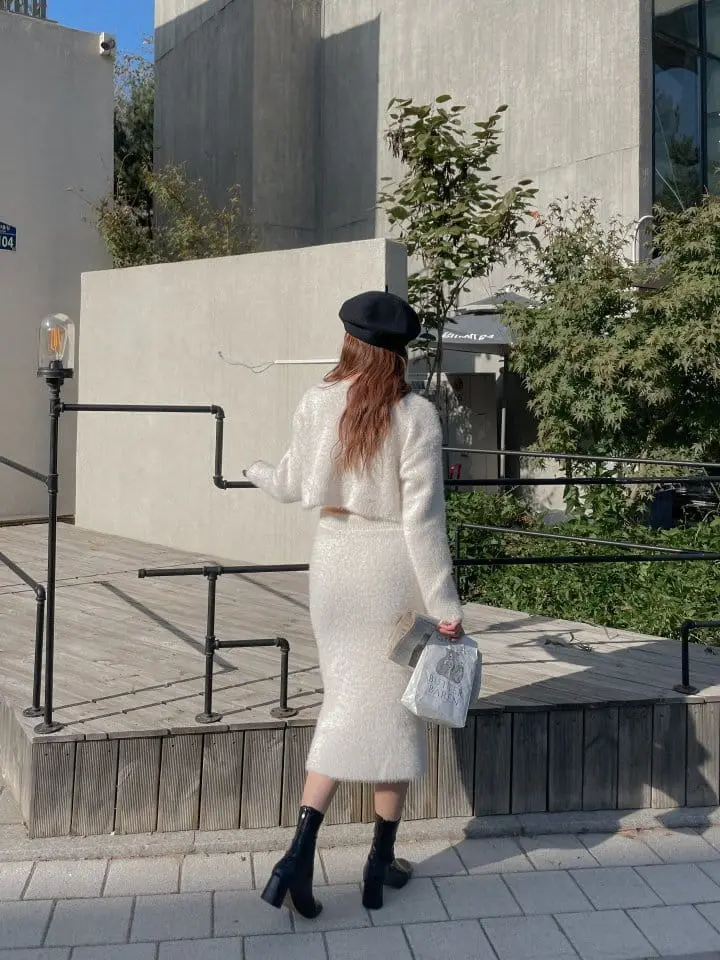 Another Plan - Korean Women Fashion - #womensfashion - H1135 Crop Skirt SET - 10