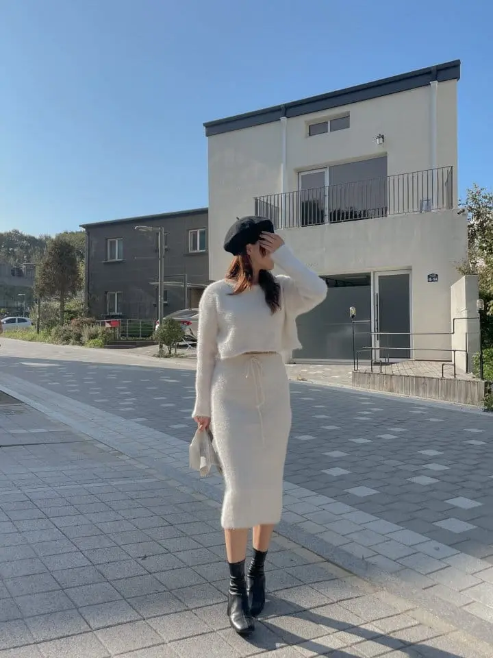 Another Plan - Korean Women Fashion - #womensfashion - H1135 Crop Skirt SET - 6