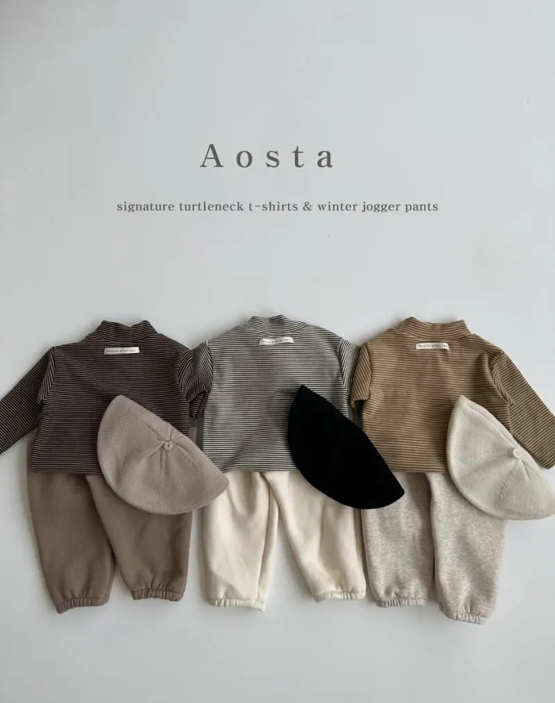 Aosta - Korean Children Fashion - #childofig - Signiture Turtleneck Tee - 2