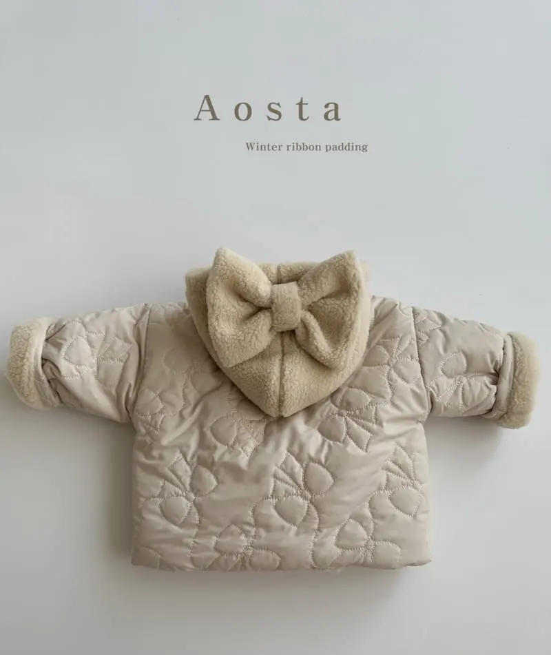 Aosta - Korean Children Fashion - #designkidswear - Ribbon Shu Padding Jacket - 4