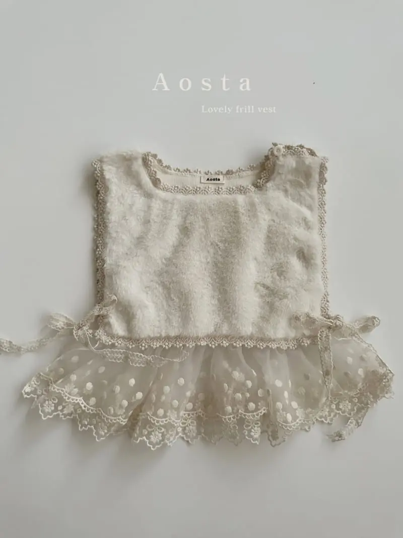 Aosta - Korean Children Fashion - #discoveringself - Lace Frill Vest