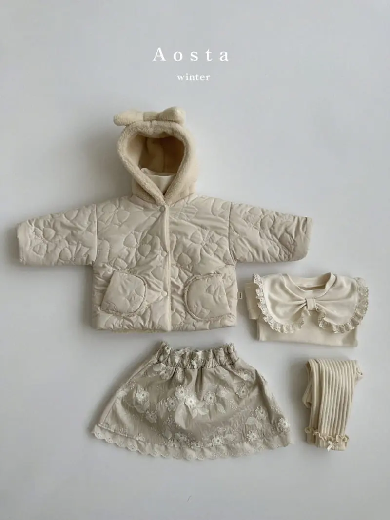 Aosta - Korean Children Fashion - #fashionkids - Ribbon Shu Padding Jacket - 5