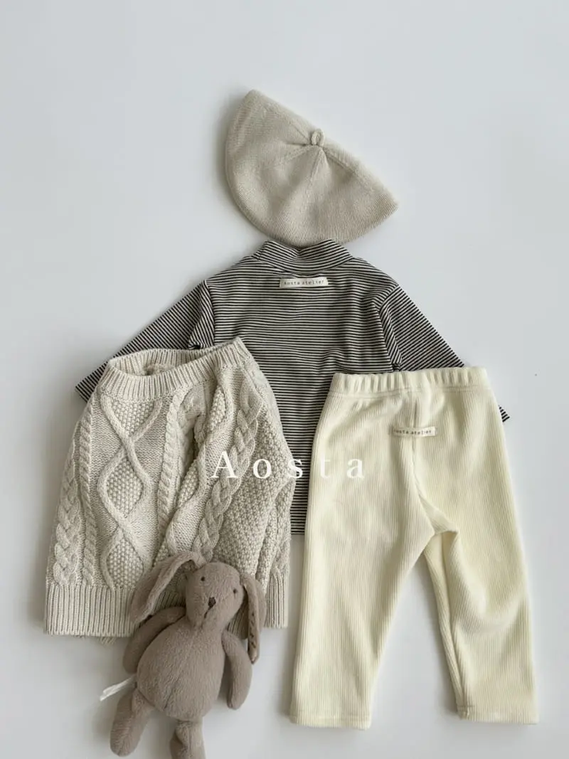 Aosta - Korean Children Fashion - #kidsshorts - Signiture Turtleneck Tee - 7