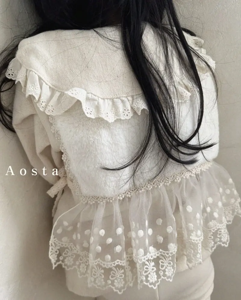 Aosta - Korean Children Fashion - #kidsshorts - Lace Frill Vest - 3