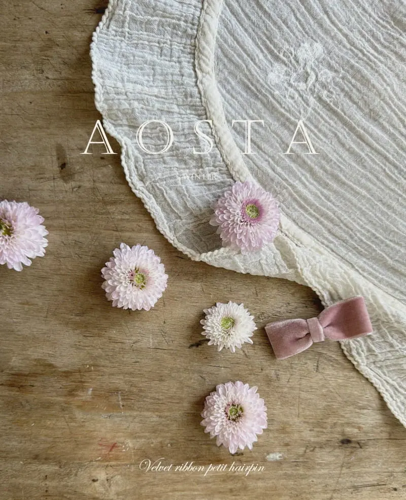 Aosta - Korean Children Fashion - #magicofchildhood - Velvet Ribbon Hairpin - 8