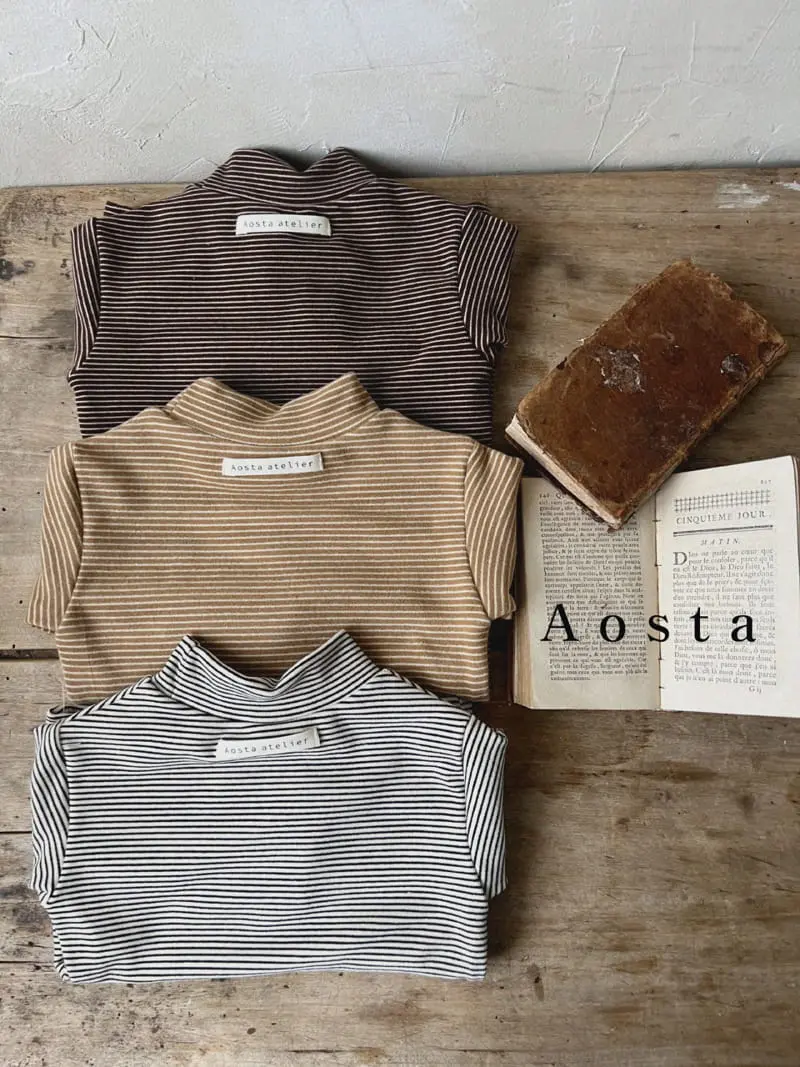 Aosta - Korean Children Fashion - #stylishchildhood - Signiture Turtleneck Tee