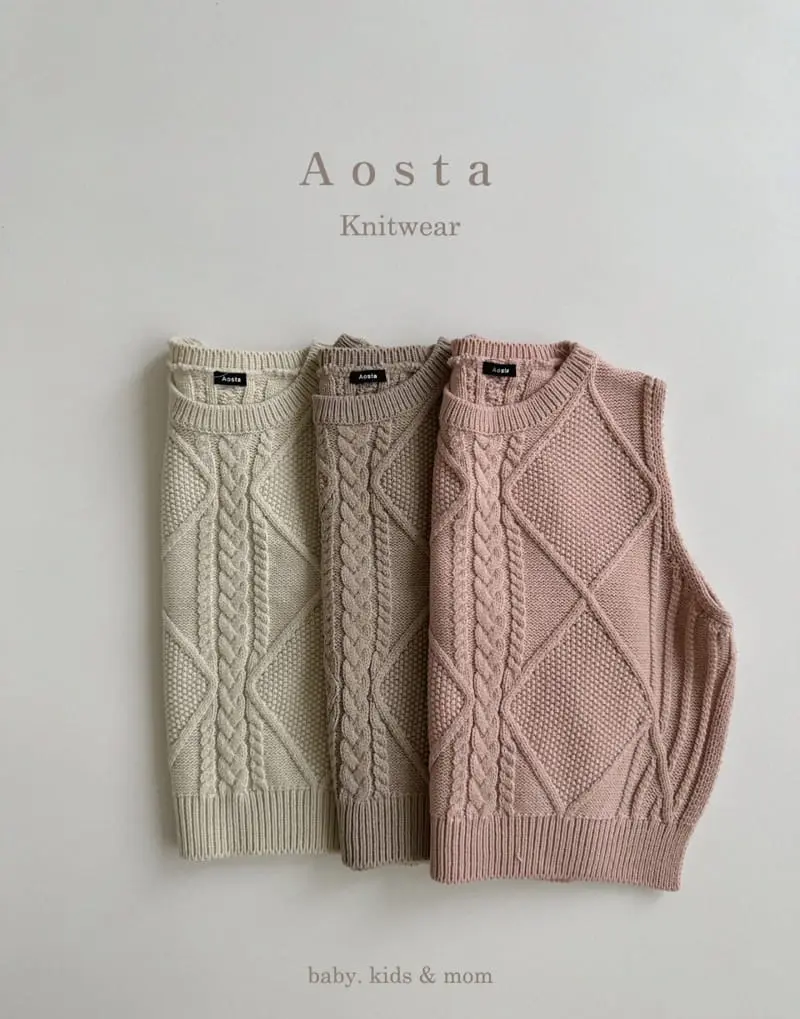 Aosta - Korean Children Fashion - #todddlerfashion - Knit Vest Mom