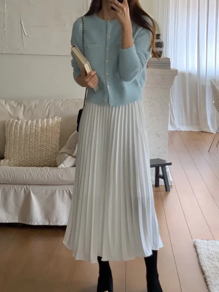 Atthismoment - Korean Women Fashion - #momslook - Cube Cardigan - 2