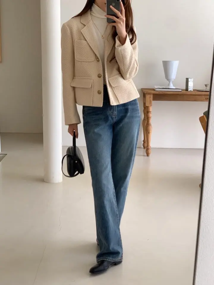 Atthismoment - Korean Women Fashion - #restrostyle - Teddy Twid Jacket - 6