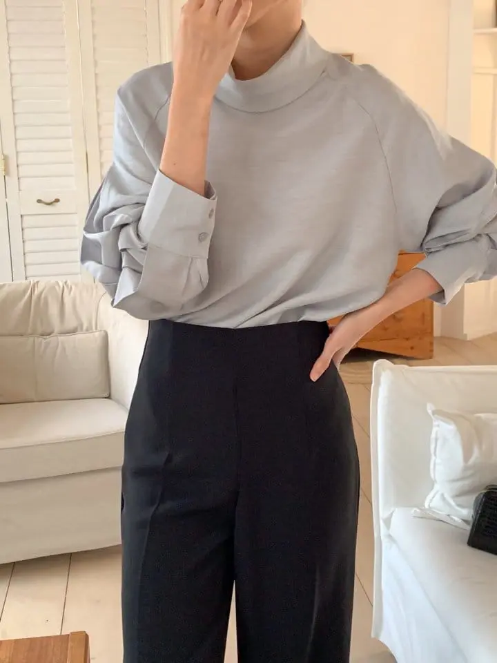 Atthismoment - Korean Women Fashion - #womensfashion - High Neck Blouse - 10