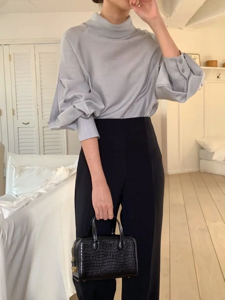 Atthismoment - Korean Women Fashion - #womensfashion - High Neck Blouse - 2