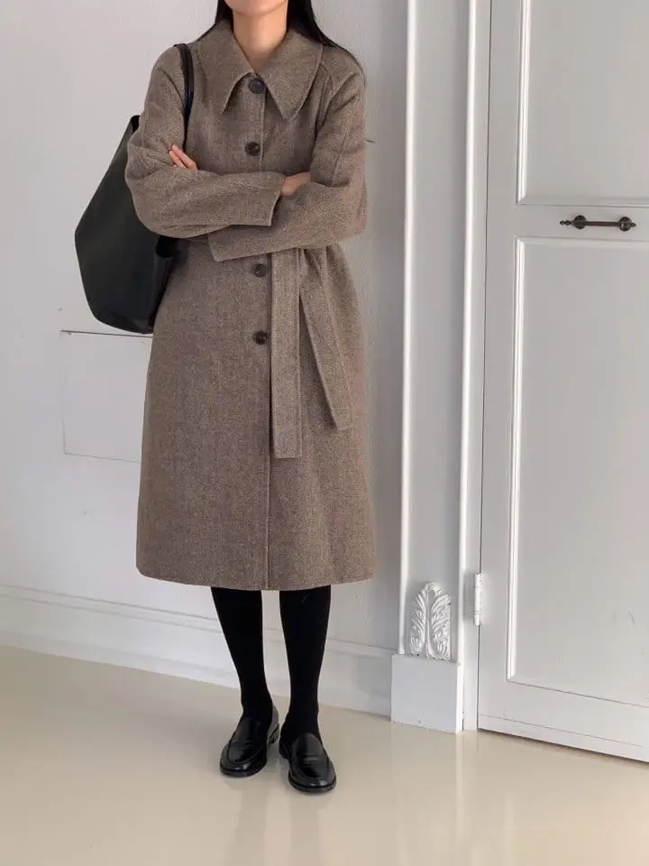 Atthismoment - Korean Women Fashion - #womensfashion - Herringbone Handmade Coat - 7