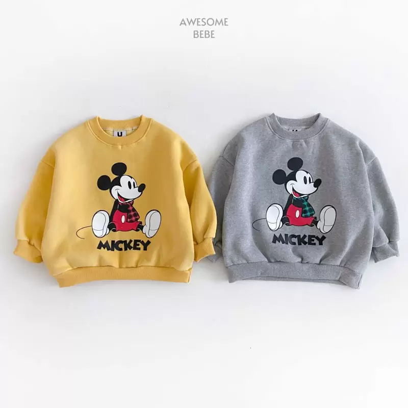 Awesome Bebe - Korean Children Fashion - #littlefashionista - D Check M Fleece Sweatshirt