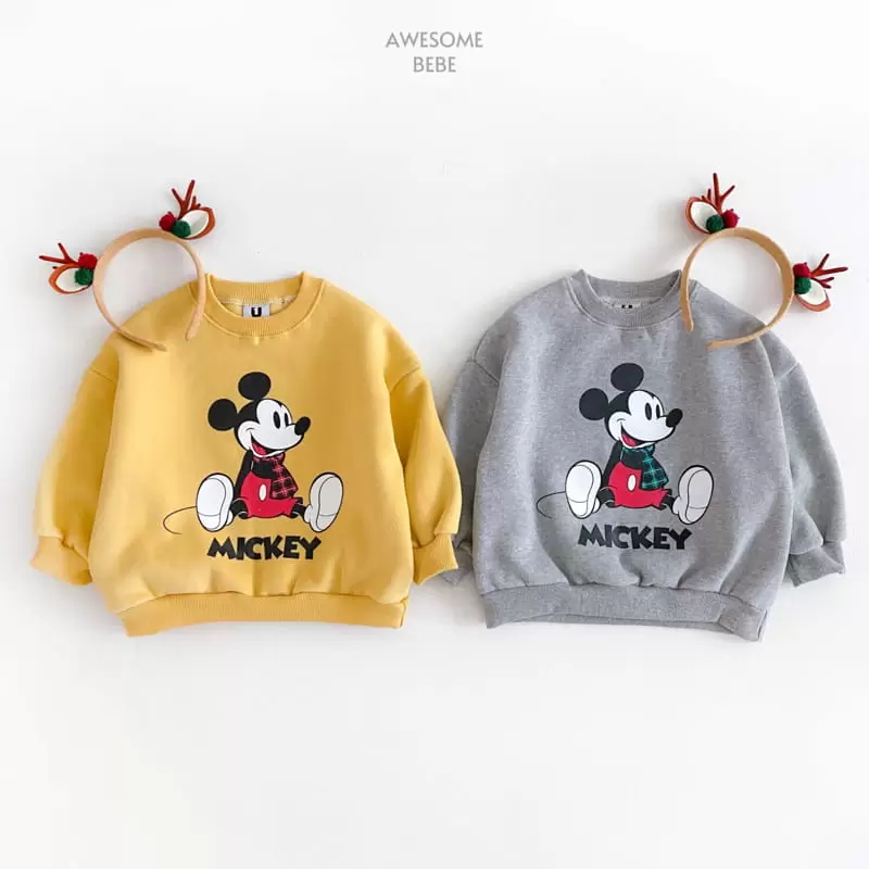 Awesome Bebe - Korean Children Fashion - #toddlerclothing - D Check M Fleece Sweatshirt - 6