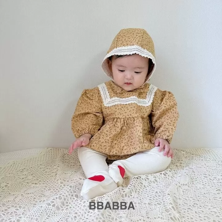 Bbabba - Korean Baby Fashion - #babyfashion - Evlyn Lace Bodysuit with Bonnet - 4