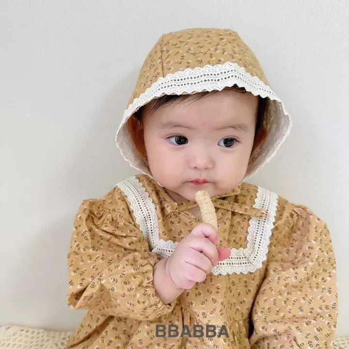 Bbabba - Korean Baby Fashion - #babyoutfit - Evlyn Lace Bodysuit with Bonnet - 9