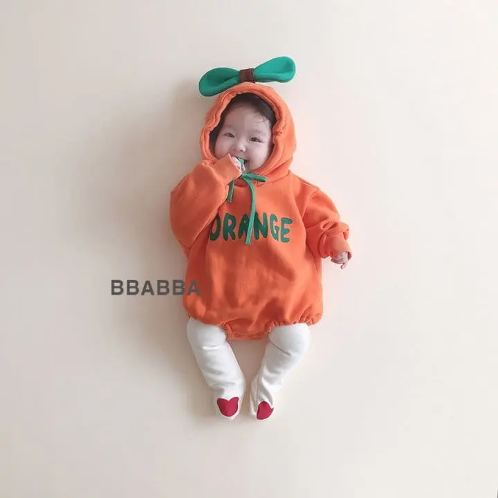 Bbabba - Korean Baby Fashion - #babywear - Orange Bodysuit