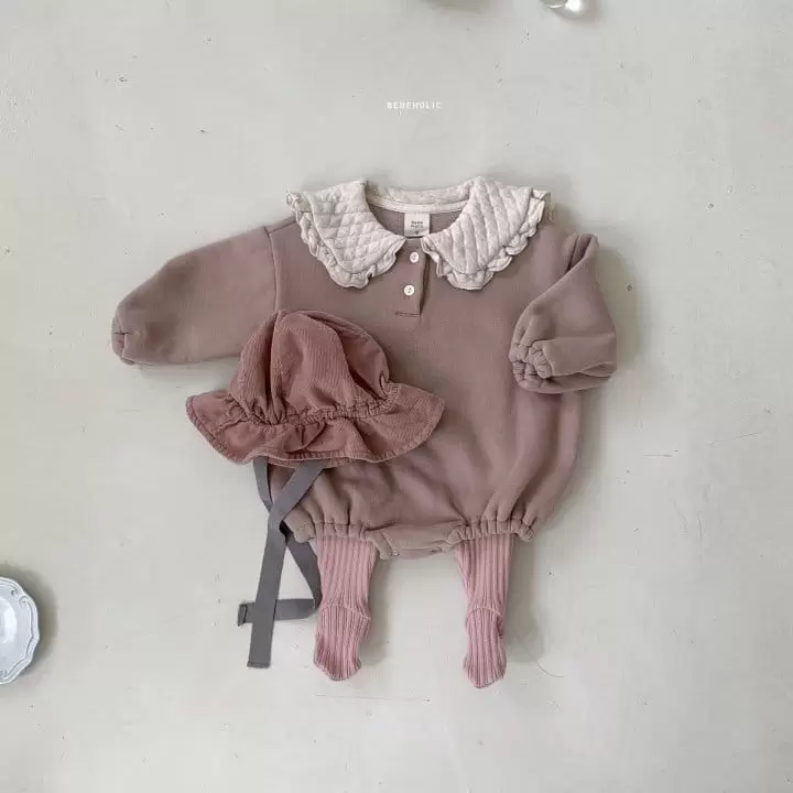 Bebe Holic - Korean Baby Fashion - #babyboutique - Quilting Collar Bodysuit - 7