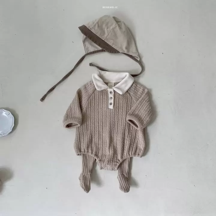 Bebe Holic - Korean Baby Fashion - #onlinebabyshop - Twist Collar Bodysuot - 4