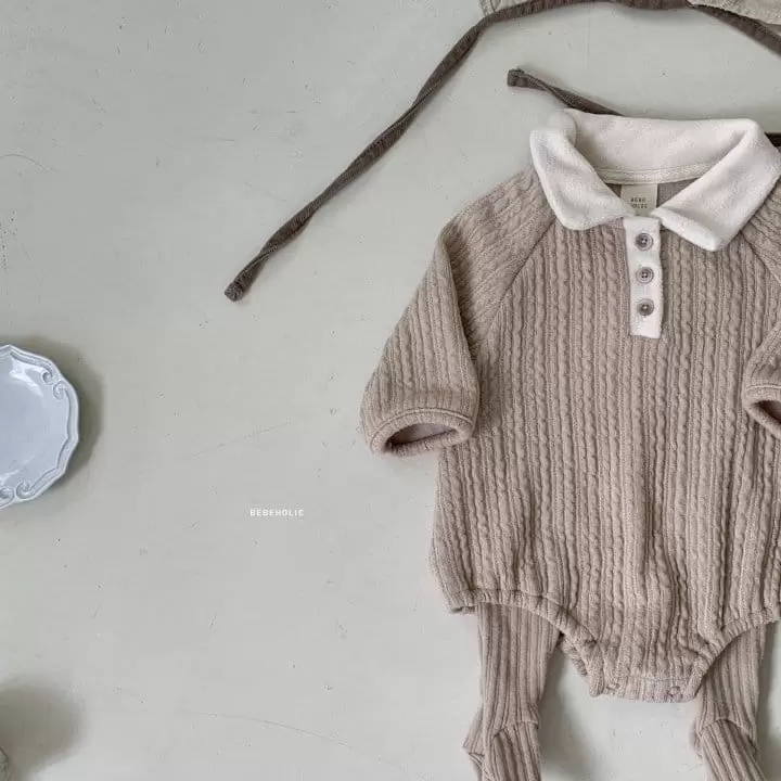 Bebe Holic - Korean Baby Fashion - #babyboutique - Twist Collar Bodysuot - 5