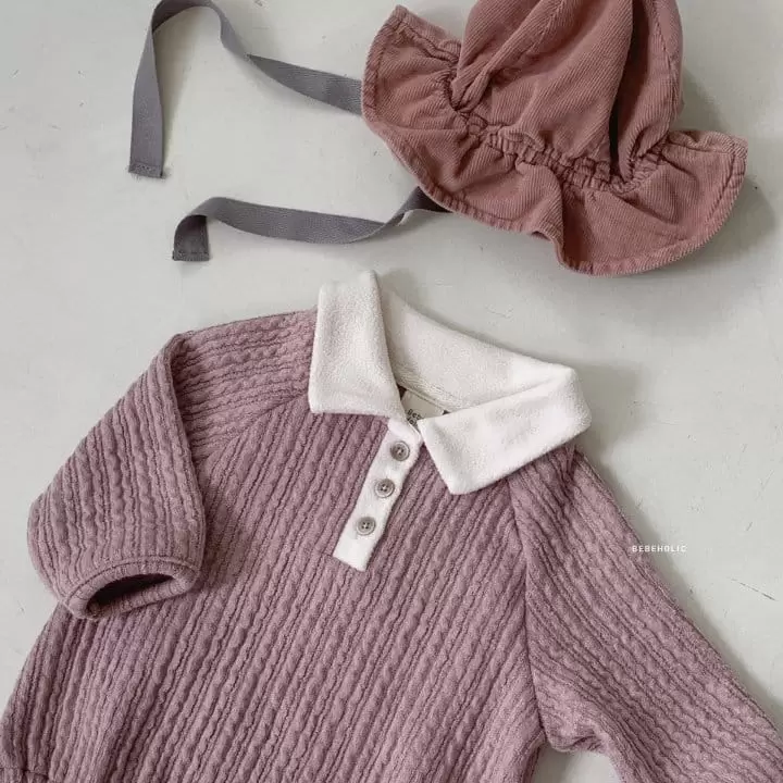 Bebe Holic - Korean Baby Fashion - #babyfashion - Twist Collar Bodysuot - 8