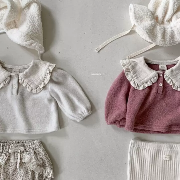 Bebe Holic - Korean Baby Fashion - #babyfever - Collar Knit Blouse