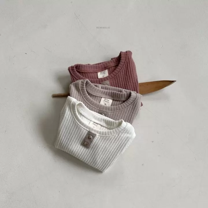 Bebe Holic - Korean Baby Fashion - #babygirlfashion - Button Tee - 11