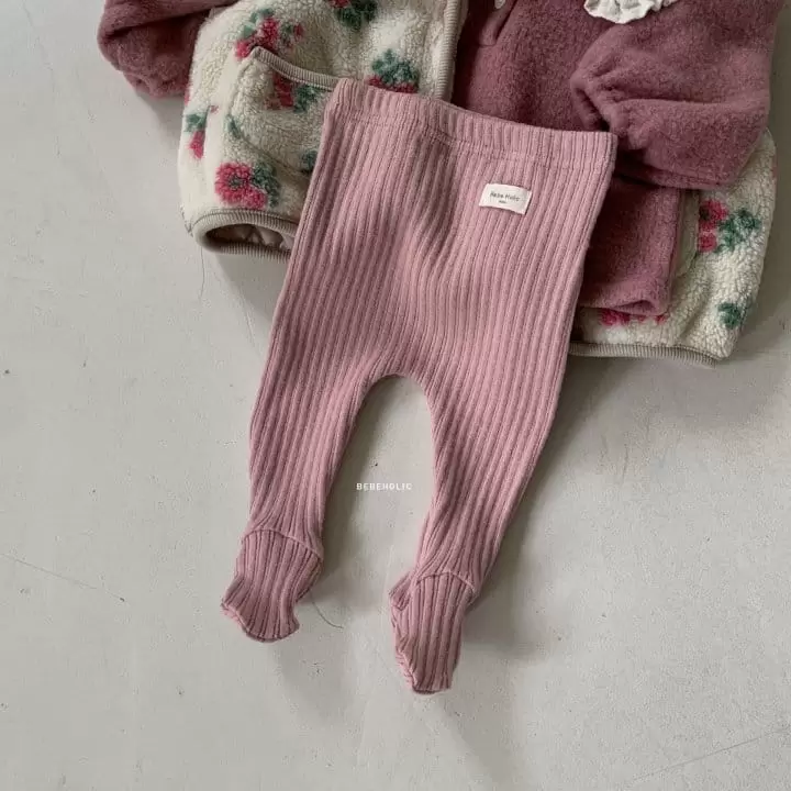 Bebe Holic - Korean Baby Fashion - #babyfever - Collar Foot Leggings - 4