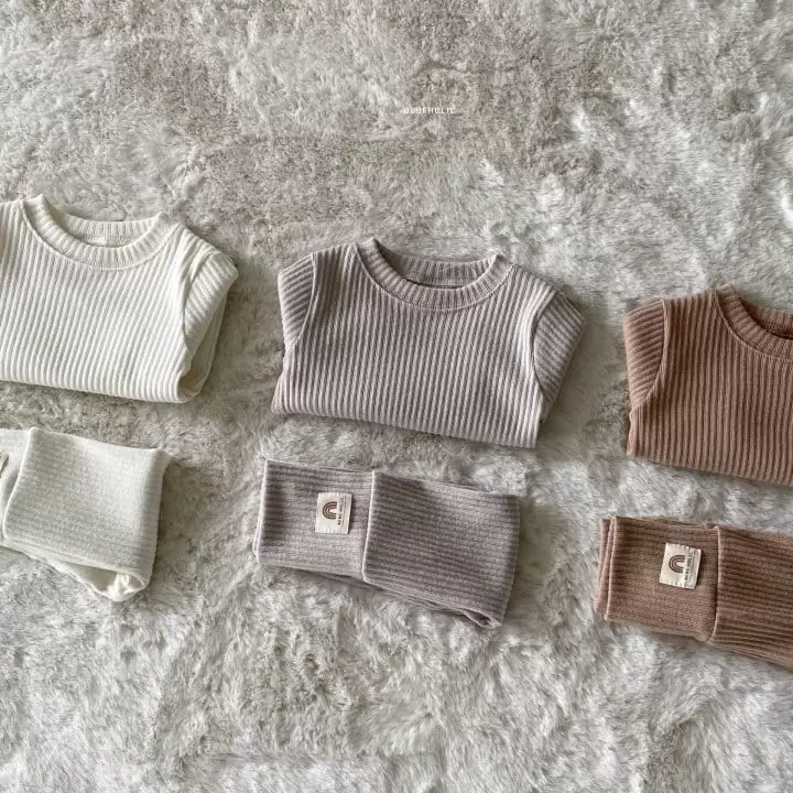 Bebe Holic - Korean Baby Fashion - #babygirlfashion - Triangle Stomach Set - 3